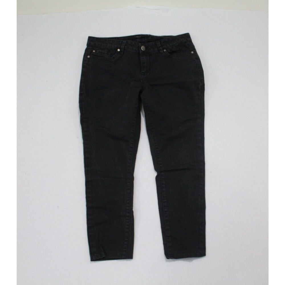 Harper Capri Jeans Women 30 Black Excellent Denim Crop Mid Rise WB10823